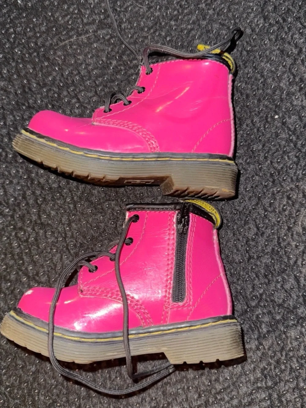 Dr. Martens Toddlers Brooklee Hot Pink Lace-Up Boots